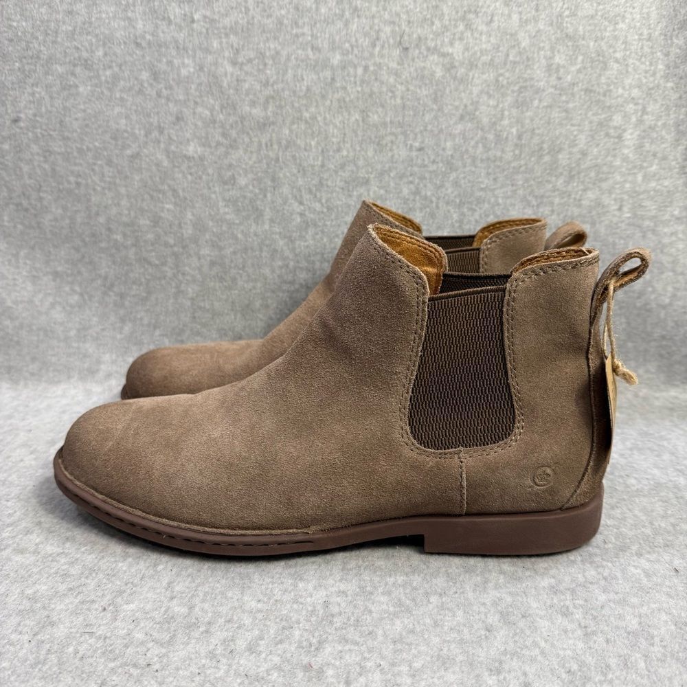 Born Men Chelsea Boots Size 12 Brody Brown Suede Pull On Dress Shoes Comfort NWT